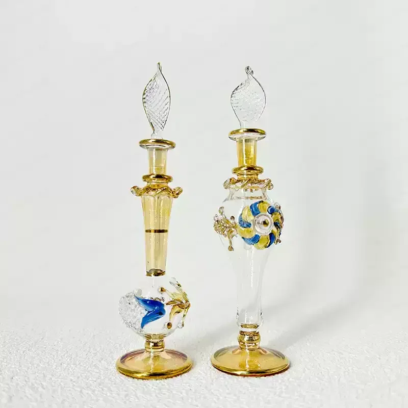 Egyptian Perfume Bottle Handmade 10 Cm Essence Bottle Glass Bottle Delicate Decoration Soft Decoration