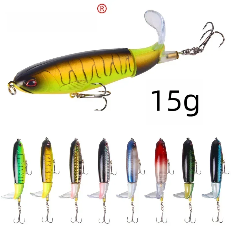 Propeller surface tractor pencil plastic hard bait imitates real and fake fish bait