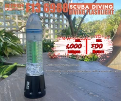 FITECH F13 Professional Diving Light 14000mAh Battery 1000 Lumen USB Rechargeable Flashlight LED IP68 Waterproof Torch