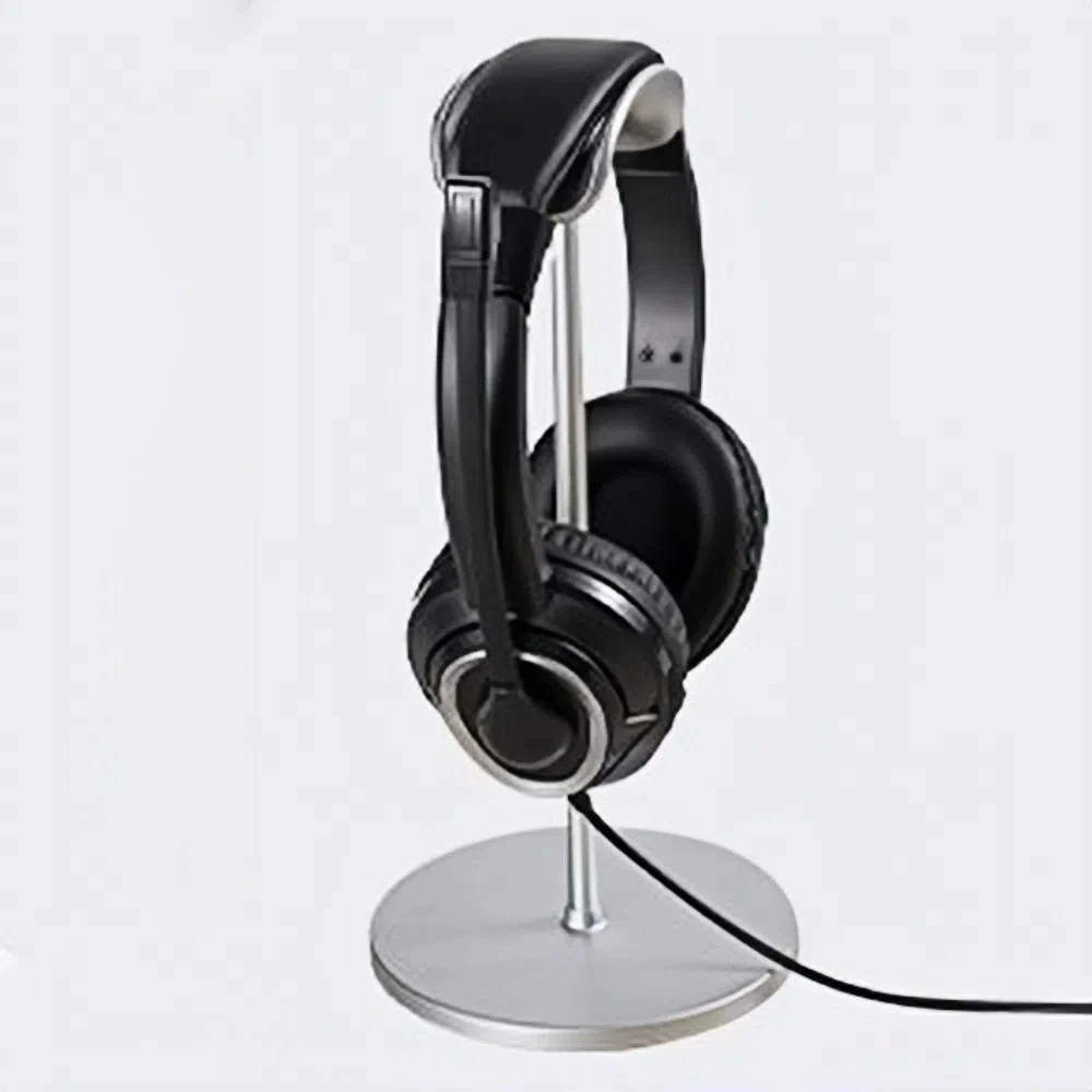 Holder Headphone Display Stand Space Saving Detachable Earphone Vertical Bracket Silver Enhance Stability Headset Display Rack