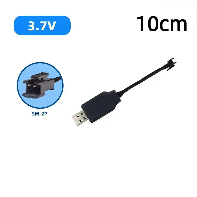 []RC USB Charger Cable 1Pcs for 3.7V Lithium Battery SM 2P Interface High Compatibility Charging for RC Toy Parts