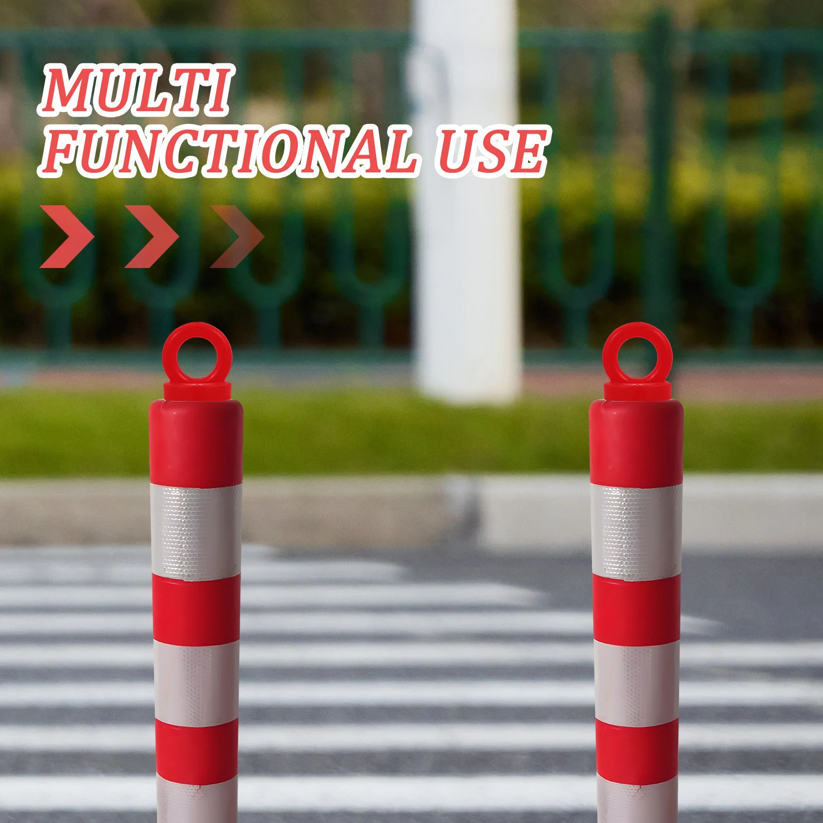 4 قطعة قبعات عمود التحذير Pe مخاريط السلامة لحركة المرور على الطرق استخدام شرائط عاكسة دائم في الهواء الطلق آخر يغطي ل