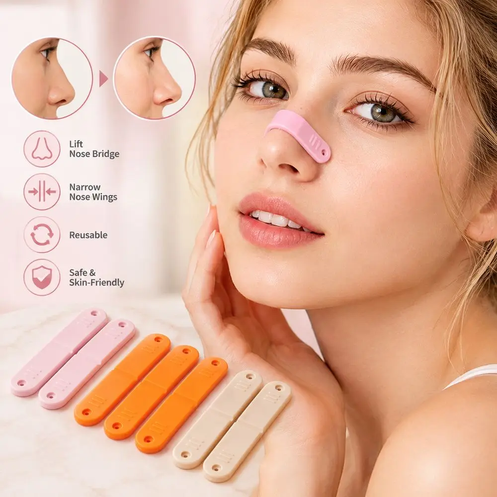 1/3PCS Reusable Nose Shaper Clip Curved Two Hole Nose Bridge Lifter 16D Memory Support Self-Shaping Nose Reshaping Patch