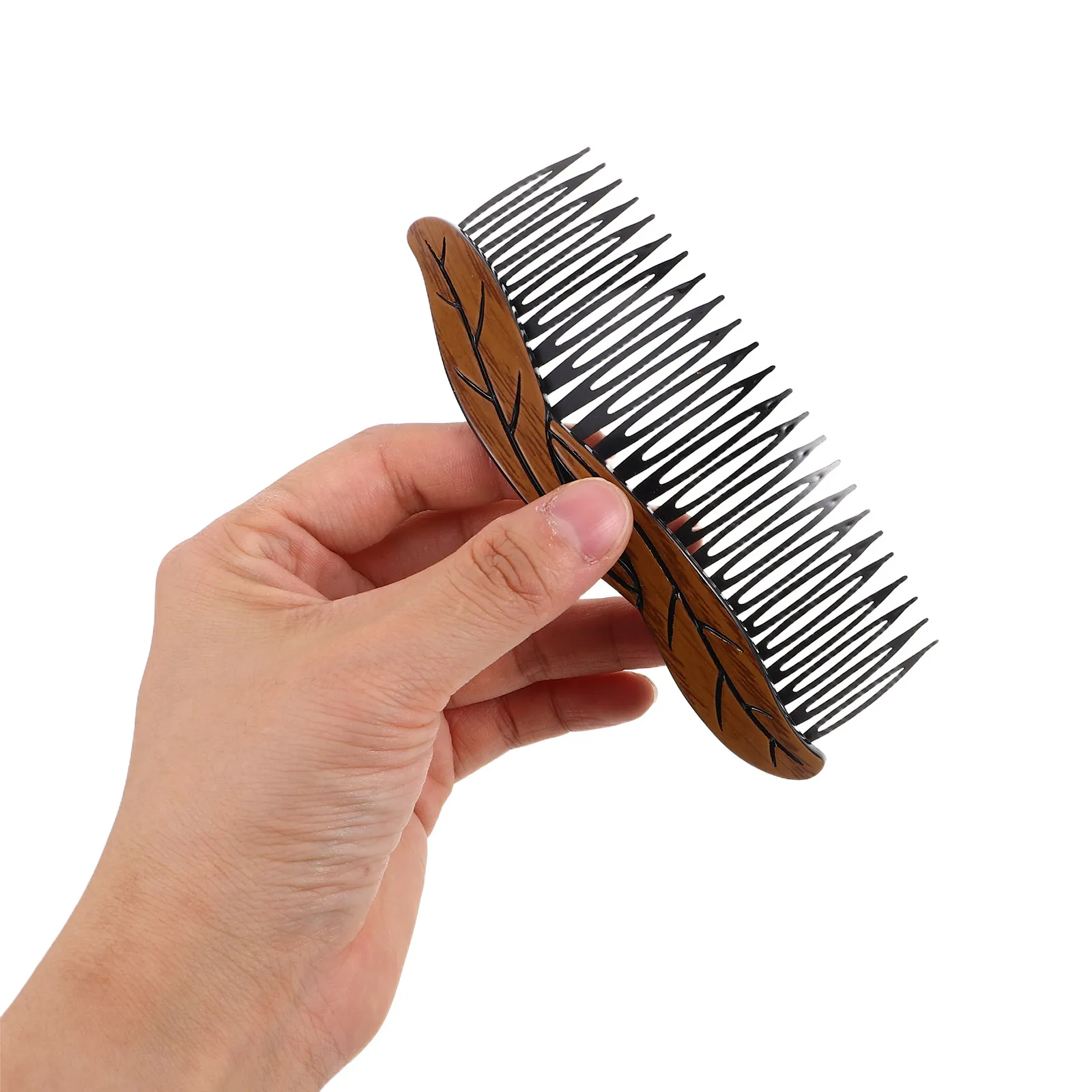 8Pcs Classic Wood Grain Vintage Hair Comb Smooth Tooth Side Styling Bangs Comb Twist Bun Chignon Hair Accessories for Women