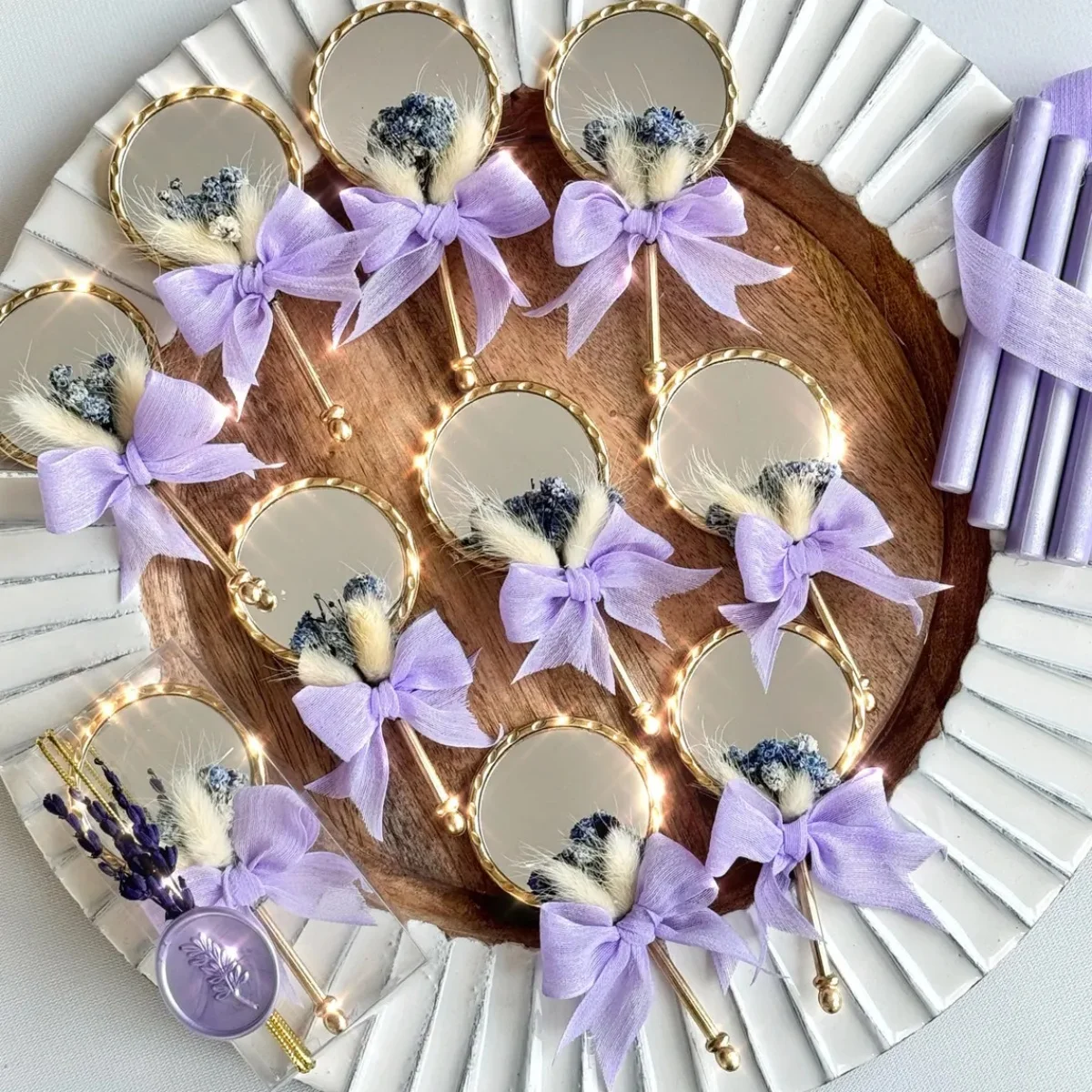 

Персонализированные золотые сувениры для ручного зеркала, лавандовые подарки для детского душа, приветственные детские карманные зеркальные сувениры, роскошные подарки на день рождения