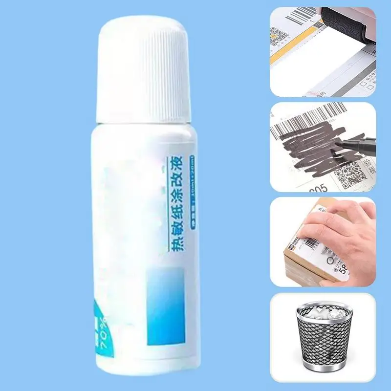 Portable Thermal Paper Correction Fluid Fast-Drying Anti Peep Identity Information ID Info Privacy Protector Quick Eraser Covera