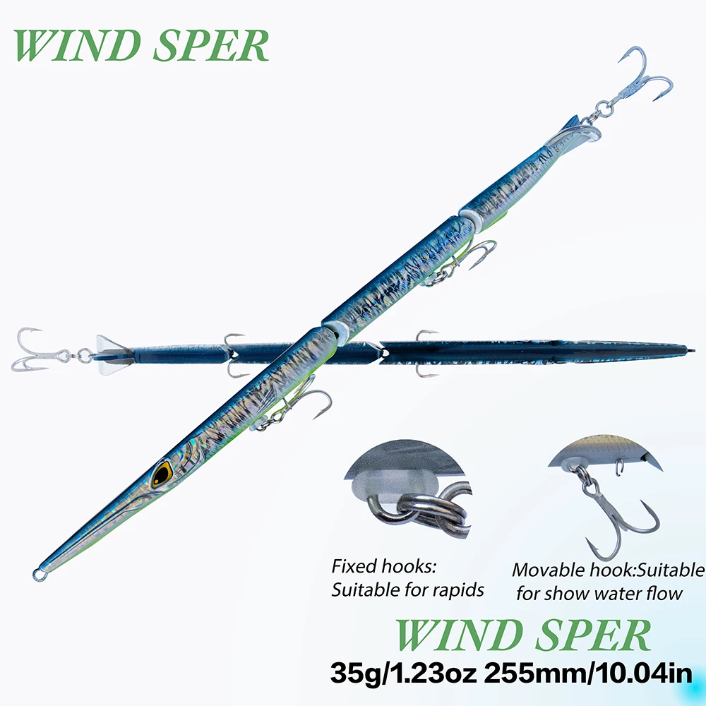 2/3/6PCS Jointed Bleistift Angeln Locken 3 Abschnitte Angeln Locken 255mm 30,6g Nadel Sinking Swimbait für Bluefish Seebarsch Tackle – Detail 1