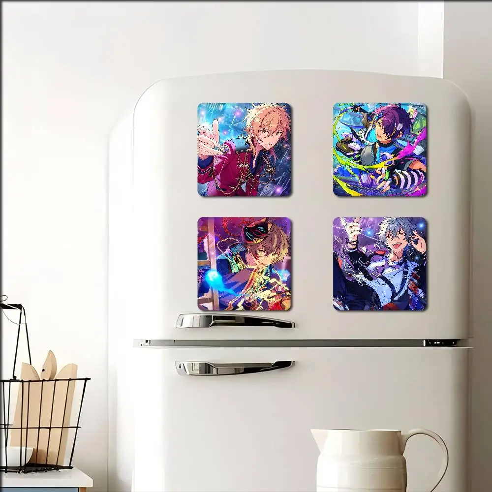O-Ogami K-Koga Photo Fridge Magnet Square Stickers Personalize Home Decor Souvenirs Gift