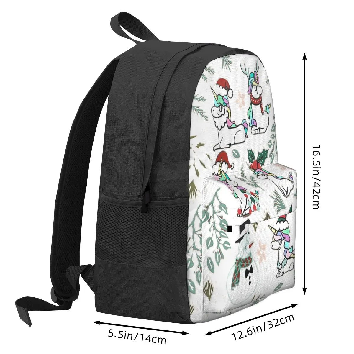 Mochilas de unicornio de Navidad para niños y niñas, mochilas escolares de dibujos animados para estudiantes, mochila para computadora portátil, bolsa de hombro