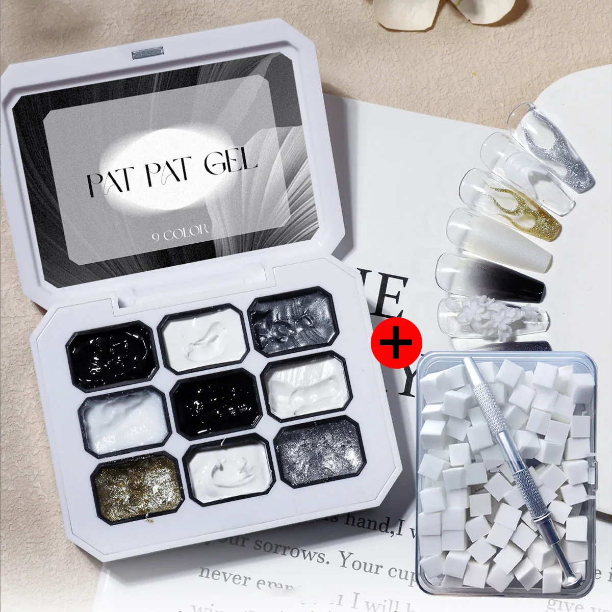 1-conjunto-2-pecas-de-cola-solida-preto-branco-ouro-revestimento-grosso-uv-e-led-esmalte-em-gel-100-pecas-esponja-1-peca-clipe-criacao-de-arte-de-unha-faca-voce-mesmo