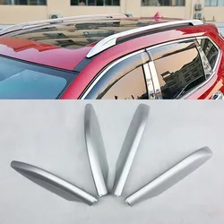 Silver Roof Rack Luggage Rack For NISSAN X-TRAIL X trail Rogue T32 2014-2019  Bar Rail End Cover Shell Cap Trim