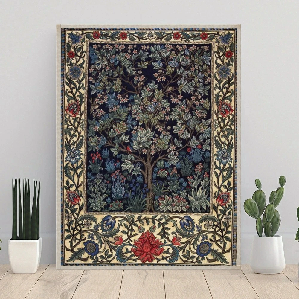 Muzeum William Morris 5D DIY AB diamentowe malowanie haft Vintage liść kwiat ścieg krzyżykowy mozaika dżetów Hobby Home Decor