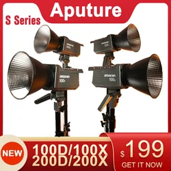 Aputure-Amaran LEDビデオライト,Bluetoothアプリ制御,写真照明,AC電源,100x,100d,200d,200d,s,bi,2700-6500k