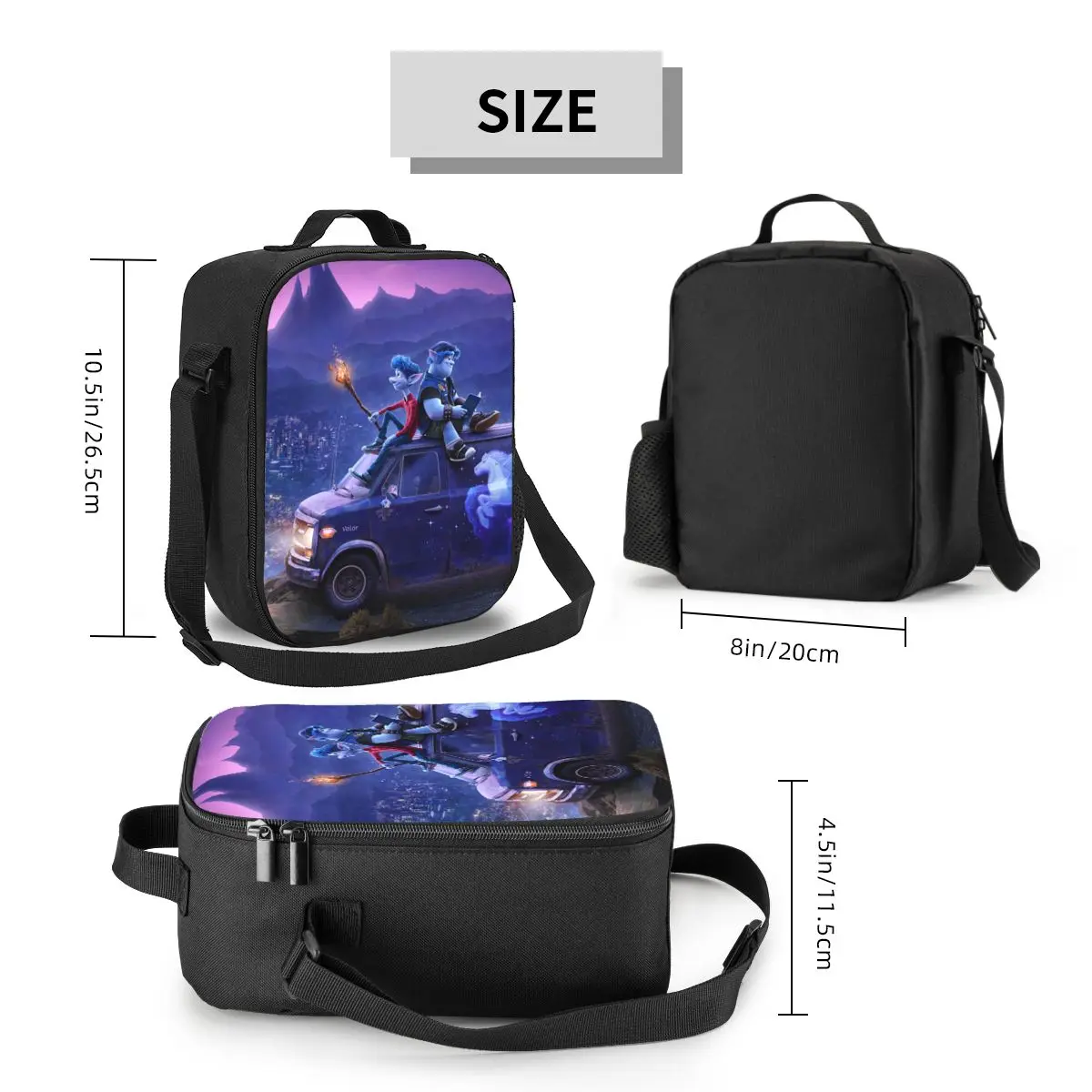 Custom Animated Onward Lunch Bag Men Women Warm Cooler Insulated Lunch Box for Student School image 3