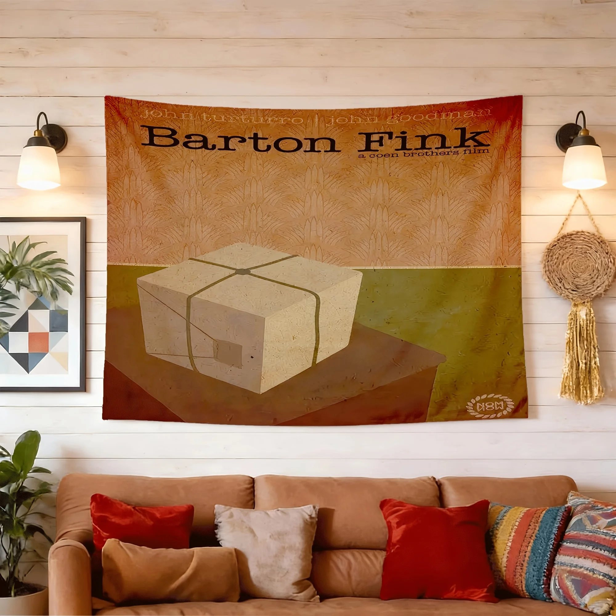 Baron Fink-Themed Horizontal Tapestry Wall Hanging - Barton Fink Suitable for Man Cave, Dorm Room, Bedroom or Home Office Decor