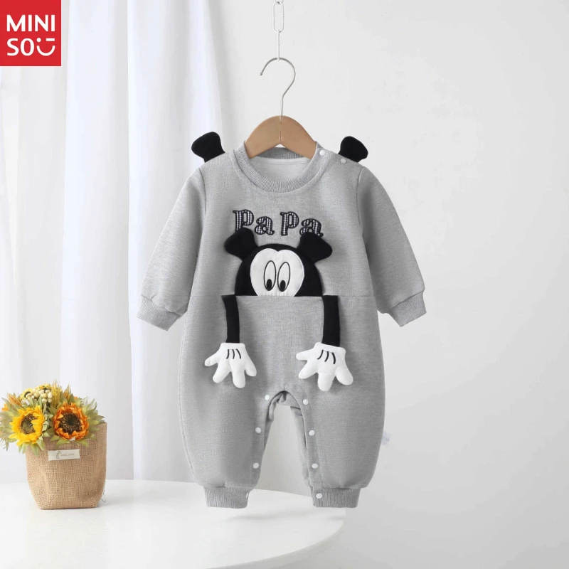 بدلة ديزني كوزي ميكي المطبوعة |   دافئ الشتاء نيسيي لحديثي الولادة |   ملابس مريحة على شكل حيوان لطيف