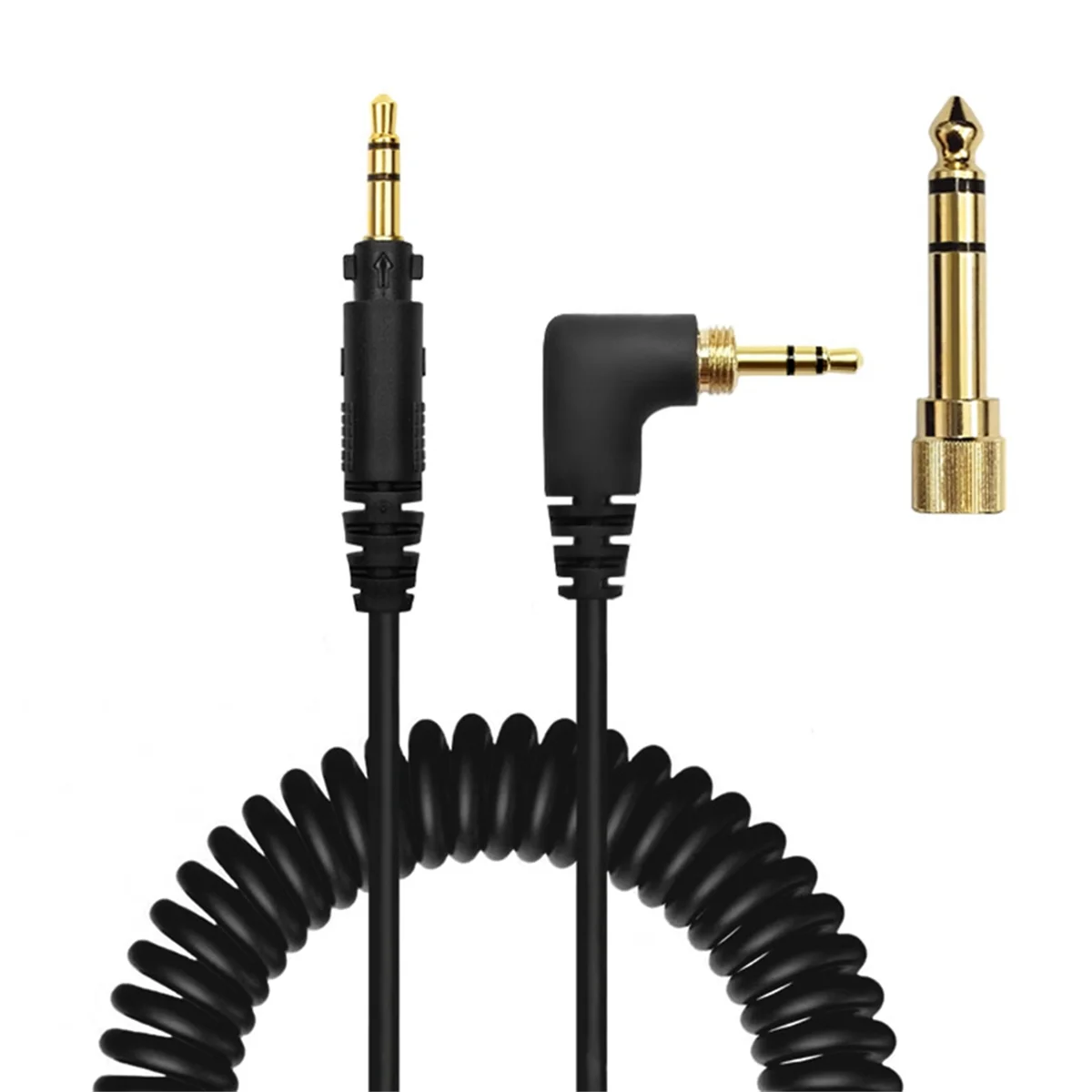 【New User-Coupon!】Spring Headphone Cable for Technics EAH-DJ1200 Headset Replacement Cable with 3.5mm and 6.35mm Connectors