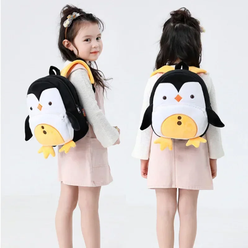 2-4Y Cute Cartoon Backpack for Kids Plush Reduce Burden Backpack Korean Kindergarten Animal Children Schoolbag Baby Accessories