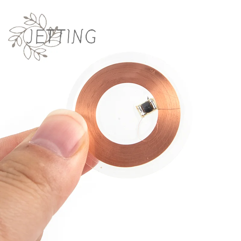 HOT 5Pcs/set 125KHz ID T5577 Writable Rewritable Copper Coil Coin Card Keyfob RFID Ultra-thin Cell Phone Access Card