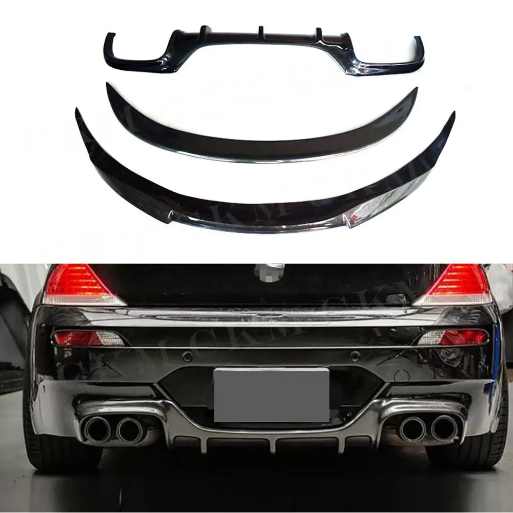 

for BMW 6 Series E63 E64 M6 2006-2010 Carbon Fiber Front Lip Rear Trunk Spoiler Wing Rear Bumper Diffuser Car Accessories