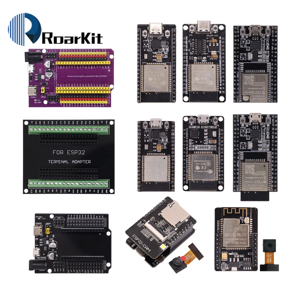 ESP32 개발 보드, 와이파이 및 블루투스, 초저전력 소비, 듀얼 코어 CH340 CP2102, ESP-32S ESP32-CAM ESP-WROOM-32 