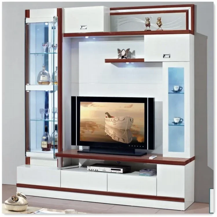 

Glass door TV, display cabinet TV cabinet Modern simple living room furniture TV cabinet