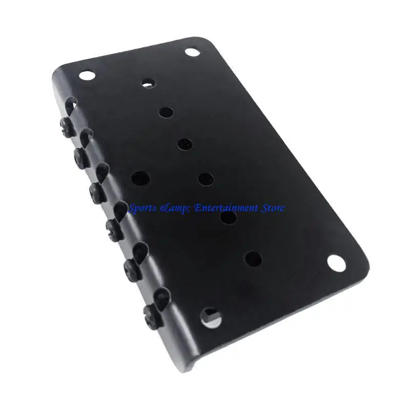 G7nf 78mm 6 سلسلة الغيتار الأسطوانة السرج Hardtail Bridge Top Load Tailpiece Presection مع مسامير تركيب وجع على شكل L
