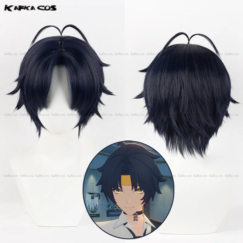 Gioco Zenless Zone Zero Asaba Yuzhe parrucca Cosplay 30CM parrucca corta capelli sintetici resistenti al calore per donna uomo Halloween