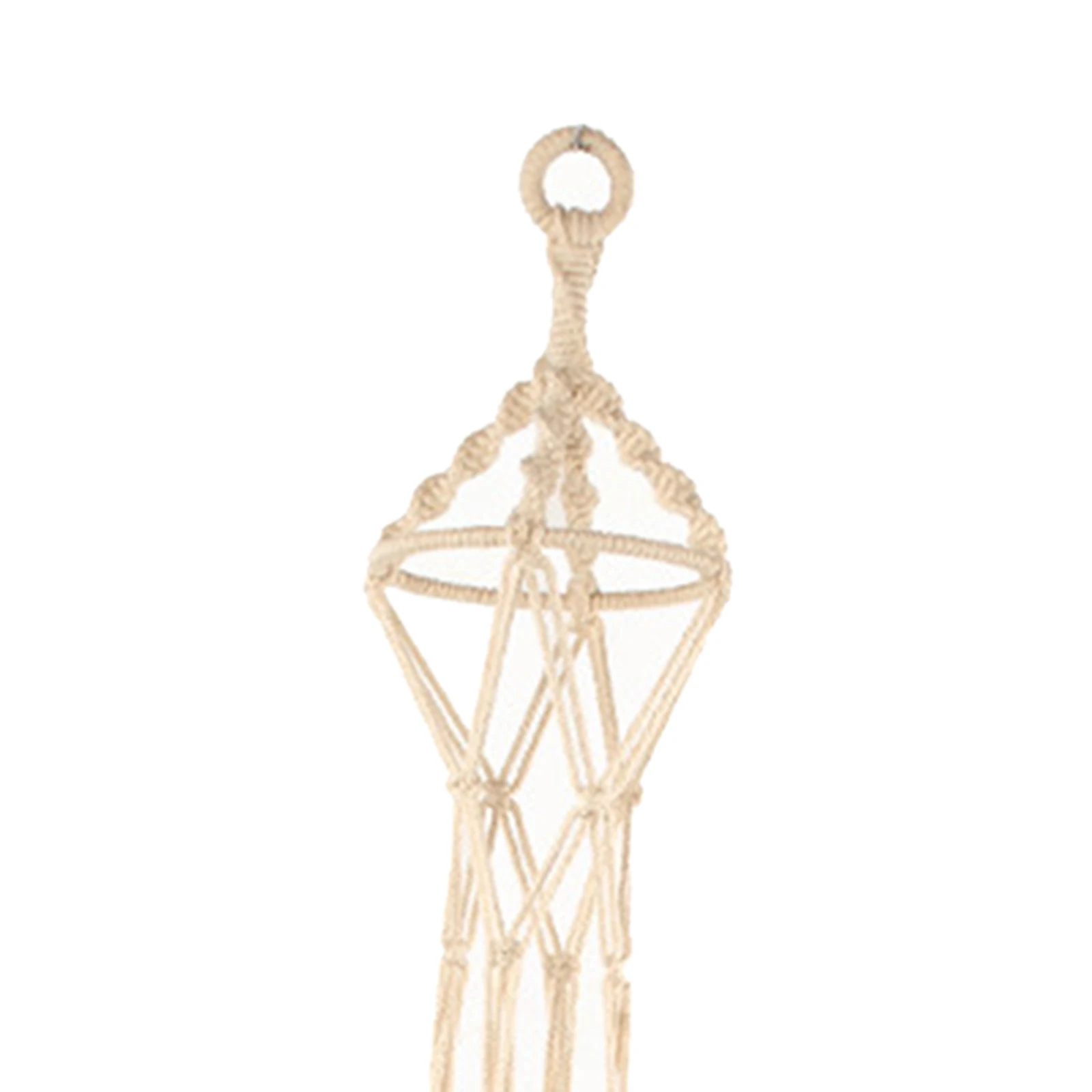 Macrame Plant Hanger Manual Rope Pots Holder Rack 100cm Long for Wall Decor