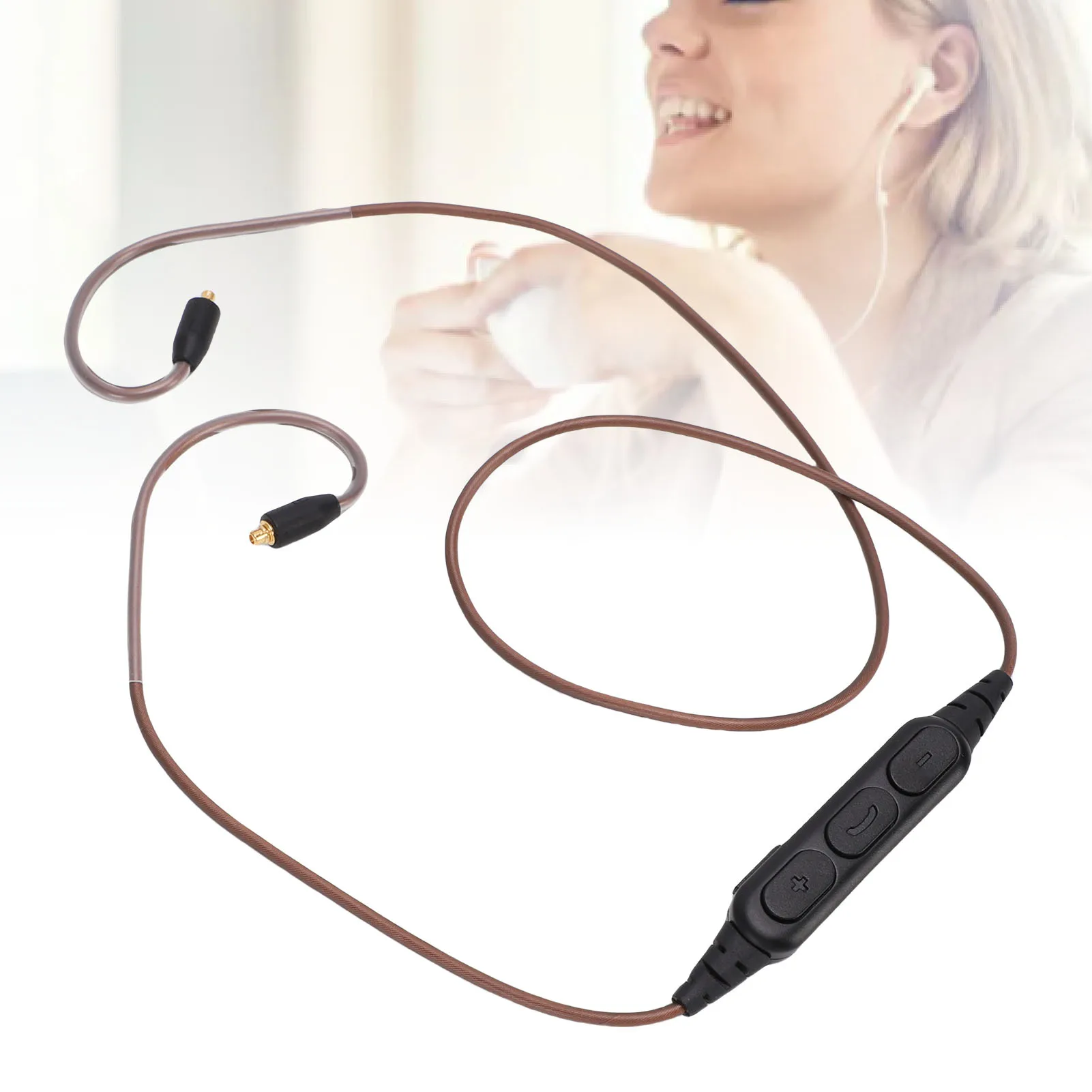 Bluetooth MMCX Cable with Mic - Wireless Adapter Replacement for