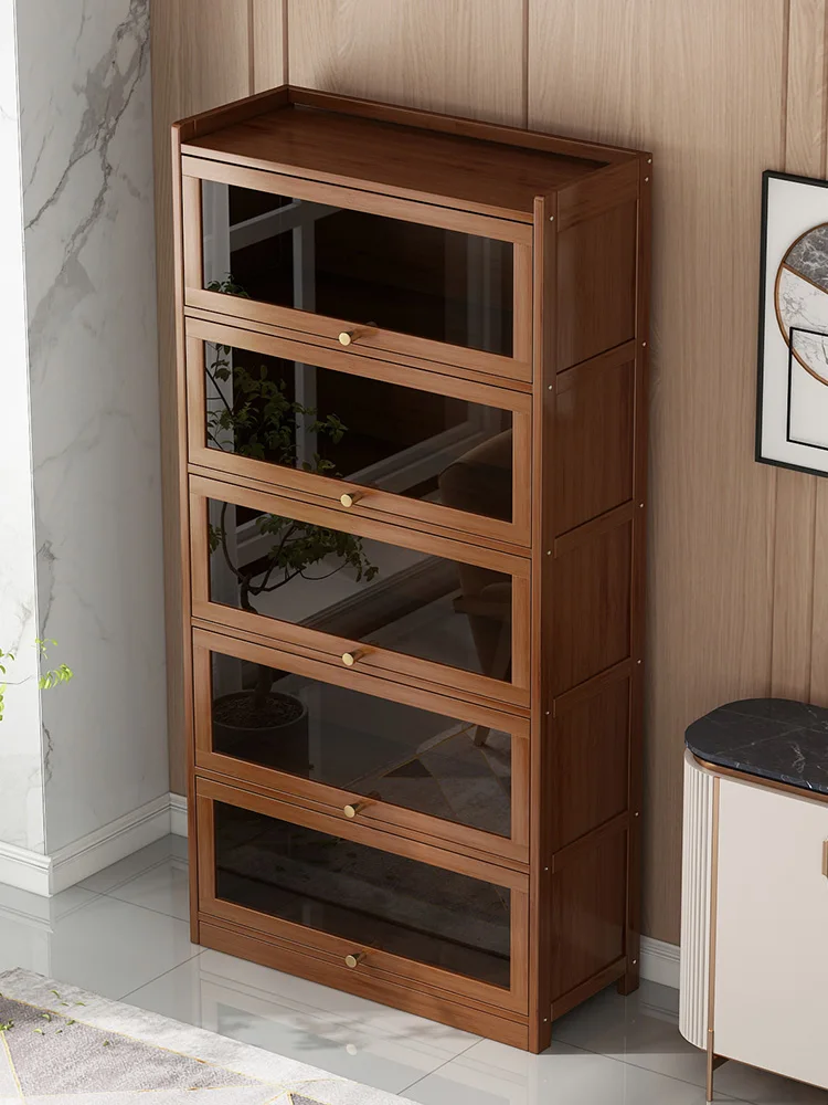 

Bookshelf Shelf Floor-to-ceiling simple household bookcase with door dust locker