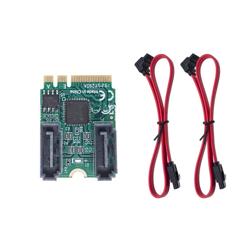 

Карта адаптера A13E-M.2 к SATA 3.0 M.2 A+E Key к 2 порта SATA 6 Гбит/с SSD Карта расширения для Winxp/Win7/8/10/11