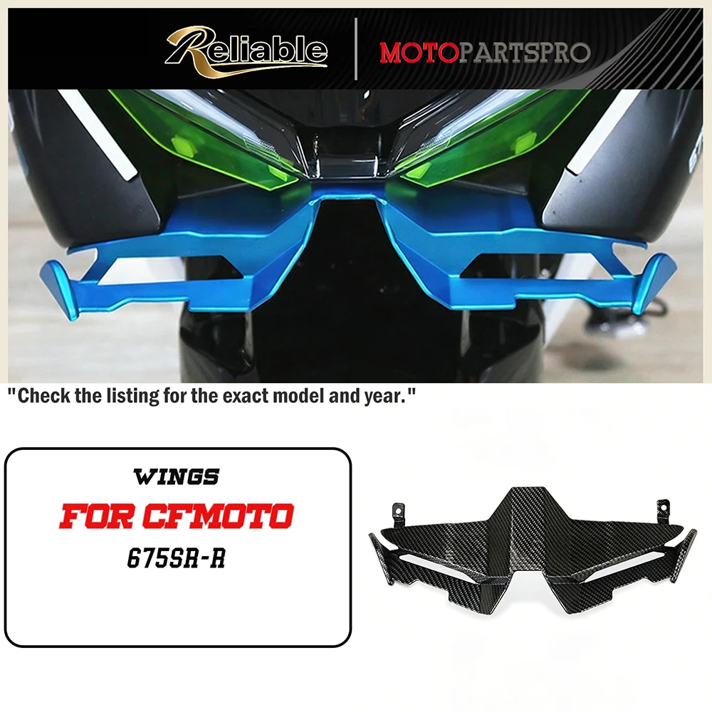 Kit de protección de cubierta de ala aerodinámica para motocicleta, alas de carenado delantero para motocicleta 675SR-R 675SR 675 SRR