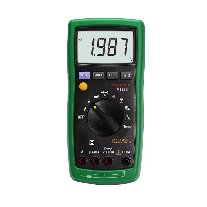 Imagem -06 - Mastech Digital Multímetro Medidor Medição de Temperatura ac Tensão dc Resistência Atual Capacitância Tester Ms8217