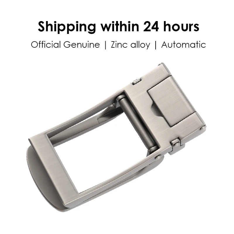 KOLBER 3.3cm Automatic Buckle for Men Metal Zinc Alloy Silver Belt Buckle Non-Hole Trousers Belt Buckle Male Gift