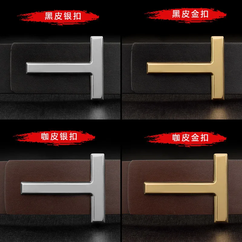 2023 nuovo lusso di alta qualità lettera slide buckle designer cinture uomo vera pelle famoso marchio 3.8cm Cowksin ceinture homme