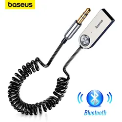 Baseus ba01 aux usb bluetoothアダプタードングルケーブル車用3.5mmジャックaux bluetooth 5.0レシーバーオーディオ音楽レシーバー