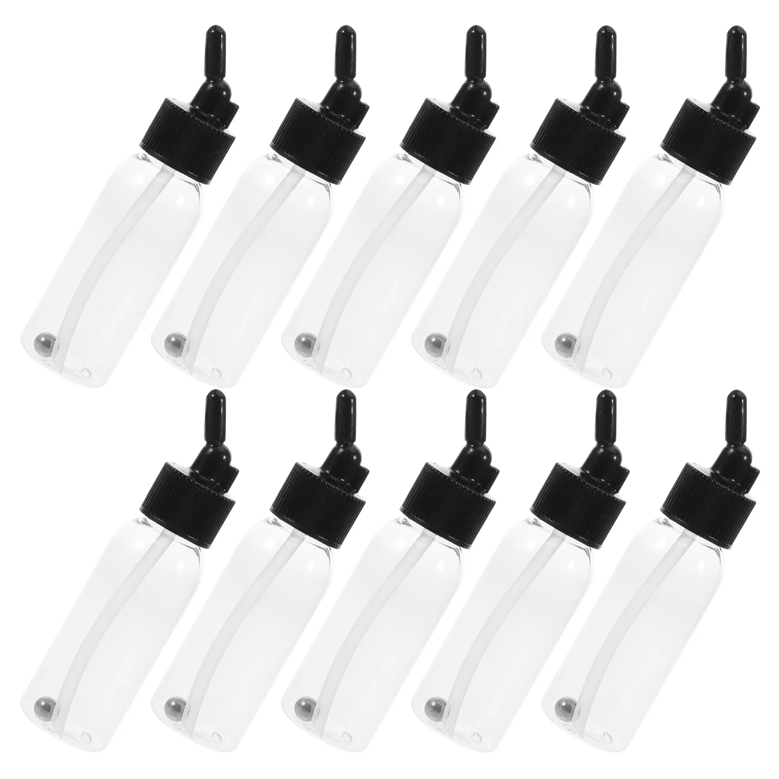 

10pcs Airbrush Bottle 30ml Plastic Pigment Cups Double Action Sealed Bottom Suction Reusable Paint Storage Containers