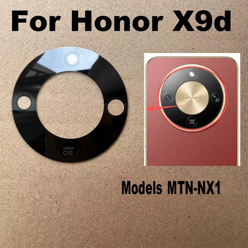 New For Huawei Honor X9d Back Camera Glass Rear Lens With Adhesive Sticker Replacement MTN-NX1