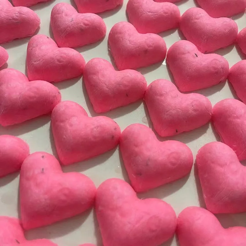 Roze Hartvormig Zaadpapier Zal Ontkiemen 3d Liefdesgeschenk Planteerbaar Geplaatste Papieren Kaartliefhebber 'S Cadeau Huwelijksuitnodigingskaart