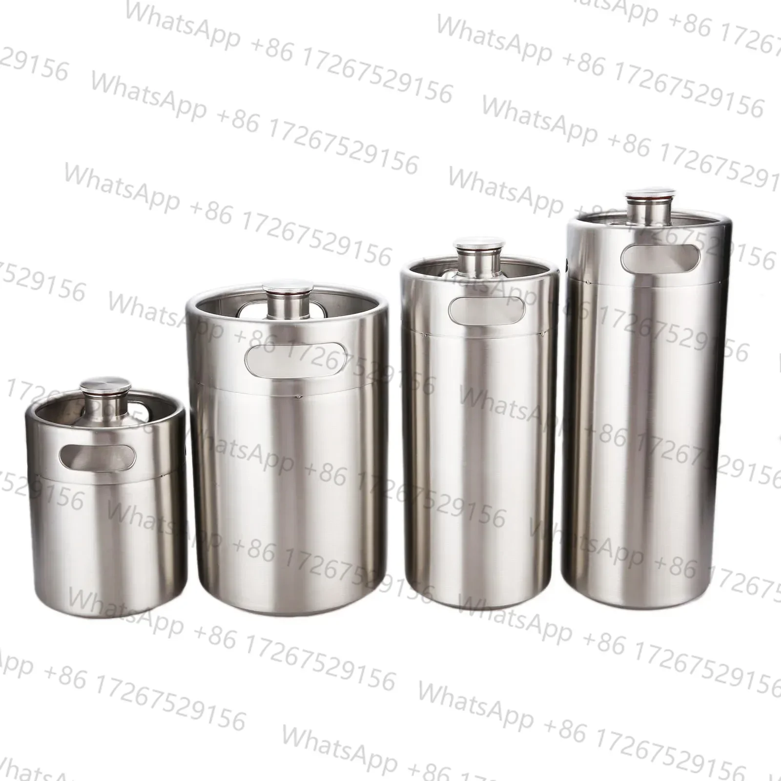 1pc 304 Stainless Steel Mini Keg Growler Canteen 2L/3.6L/4L/5L Craft Beer Dispenser Homebrew Wine Outdoor Picnic Camping Gifts
