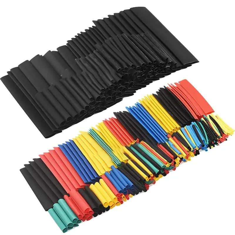 127pcs / 328pcs auto elektrický kabel trubice soupravy horko stáhnout trubice bužírky balit rukáv smíšený 8 velikostech smíšené barva