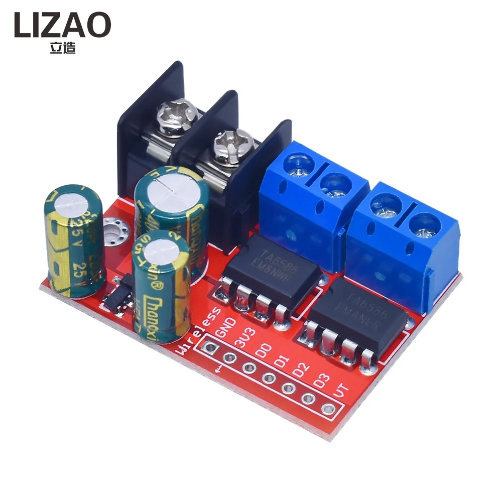 LIZAO 5A 3V-14V H Bridge Dual DC Motor Driver Module PWM Speed Control Forward Reverse Replace L298N