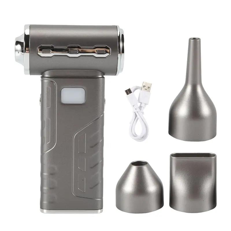M12K-Cordless Acrylic Paint Pouring Blower With 3 Nozzles, 5 Speed Adjustable Mini Paint Dryer For Fluid Art,Acrylic Pouring