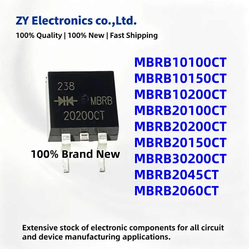 10Pcs/lot New MBRB10100CT MBRB10150CT MBRB2045CT MBRB20200CT MBRB10200CT MBRB30200CT MBRB20150CT MBRB20100CT MBRB2060CT TO-263