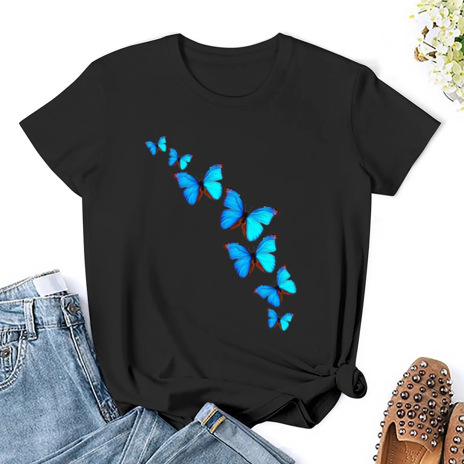 A Kaleidoscope of Butterflies T-Shirt oversized cute clothes aesthetic clothes summer clothes for Women