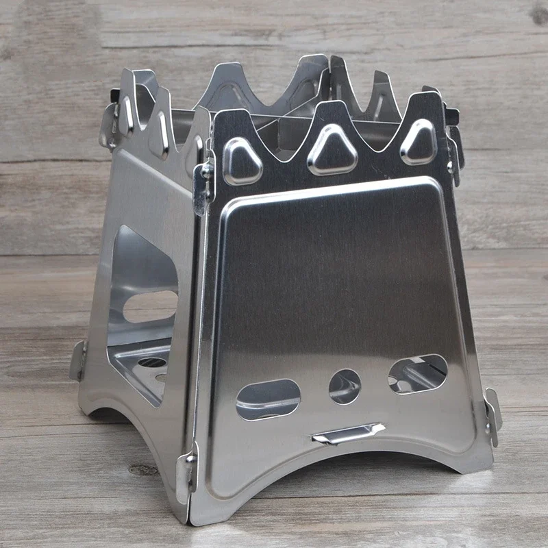 

Компактная складная плита из нержавеющей стали для приготовления пищи на открытом воздухе, пикника, дровяная горелка, аксессуары для кемпингового снаряжения