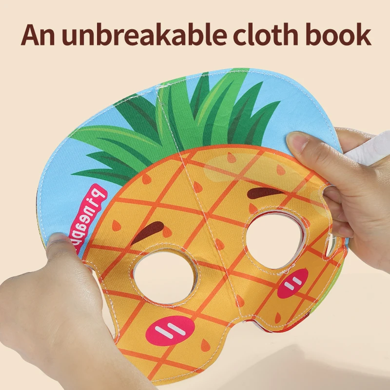 Kinder Stoffbuch Maske Stoffbuch Obst Thema Niedliche Modellierung Baby Spielzeug Charakter Spaß Erfahrung Interaktive Spiele Geburtstagsgeschenk