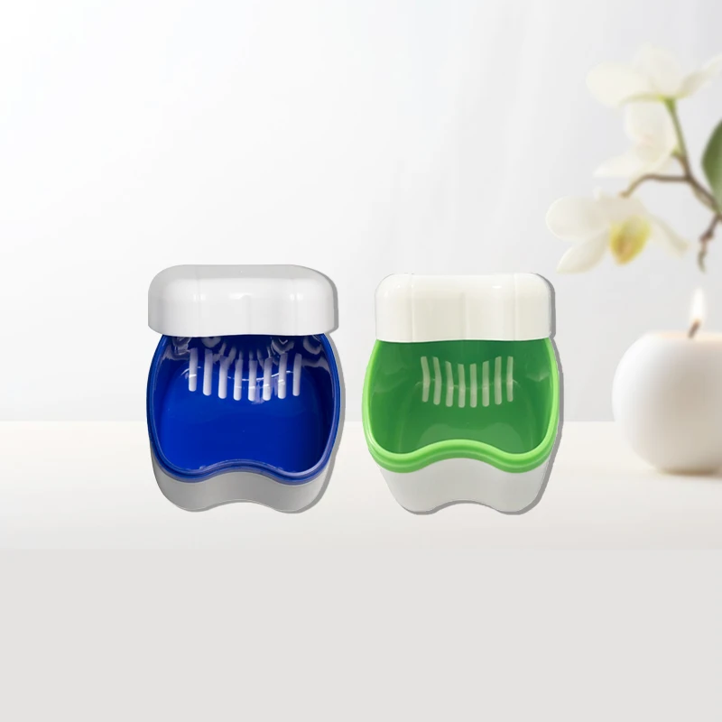 

Двухслойный контейнер для хранения стоматологических принадлежностей в европейском стиле с сетчатым фильтром, для хранения зубных протезов и стоматологических расходных материалов.