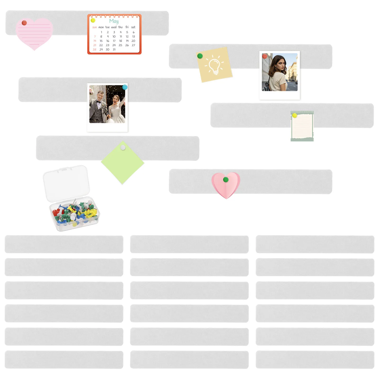 24 قطعة ورأى ذاتية اللصق لوحة إبرية متعددة الأغراض نشرة لوح قطاع لتقوم بها بنفسك عرض الصور ورأى مجلس لمكتب المدرسة ديكور المنزل
